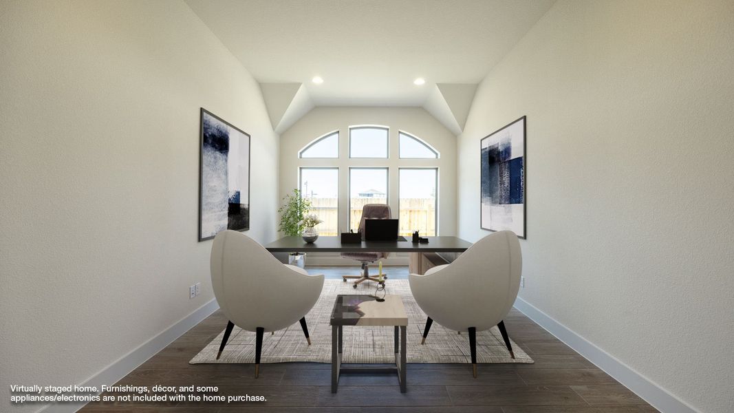Furnished interior view inside a new home in Eldorado At Santa Rita Ranch 60', Liberty Hill (Image 8).