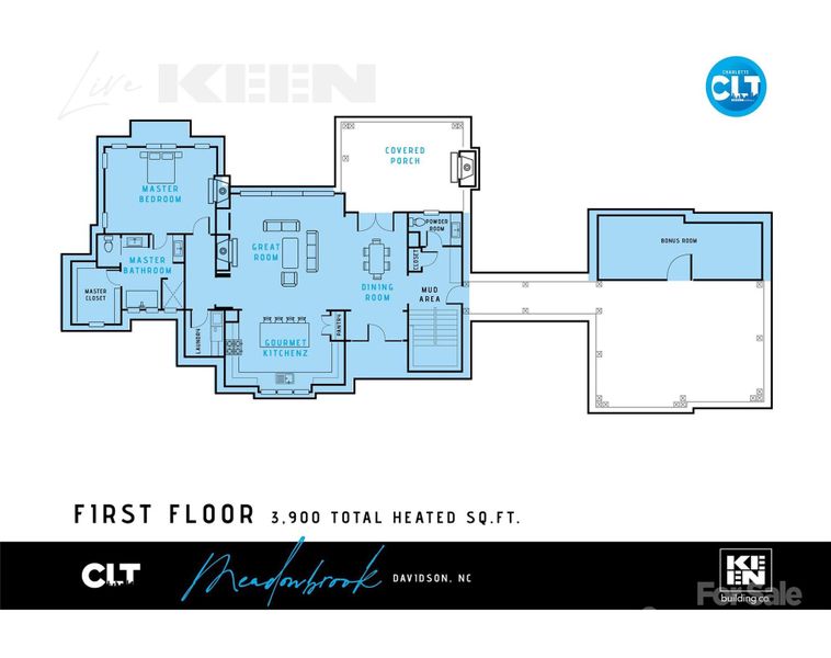 2D floor plan layout of this home in , Davidson, NC (Image 4).