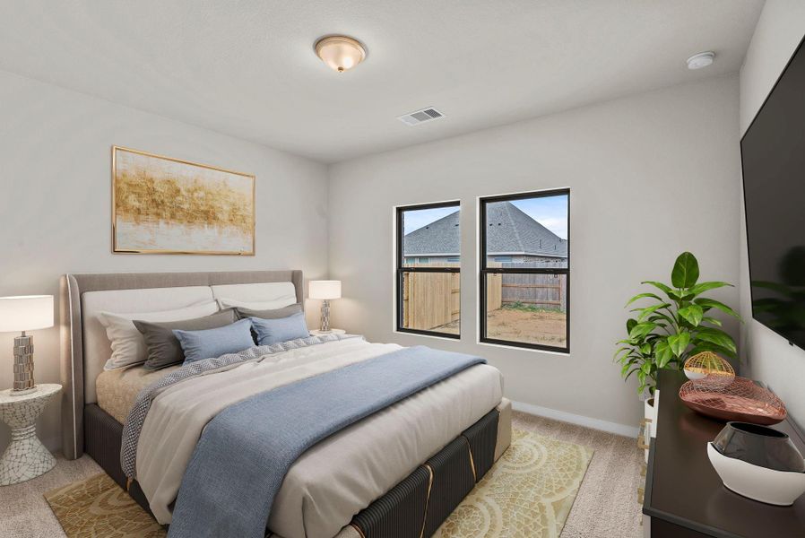 Furnished interior view inside a new home in Windrose Green 50', Angleton (Image 12).