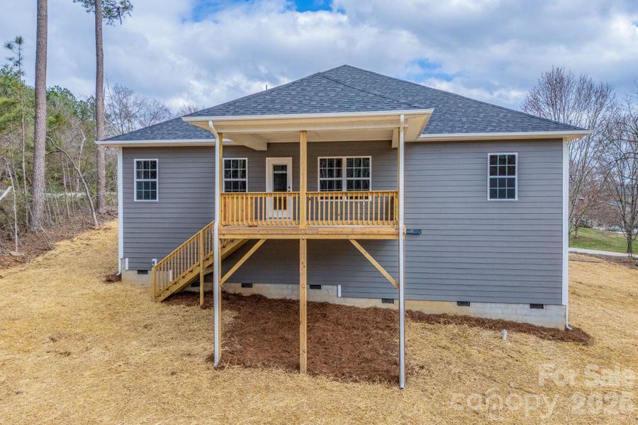 Exterior details and patio area of a home in Crystal Village, Albemarle (Image 3).