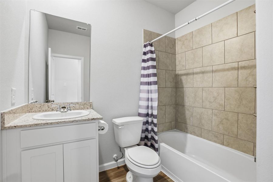 Larger secondary bathroom