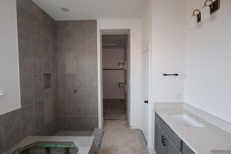 In-progress construction of a new home in Prairieland Village 40' Homesites, Cypress, TX (Image 11).