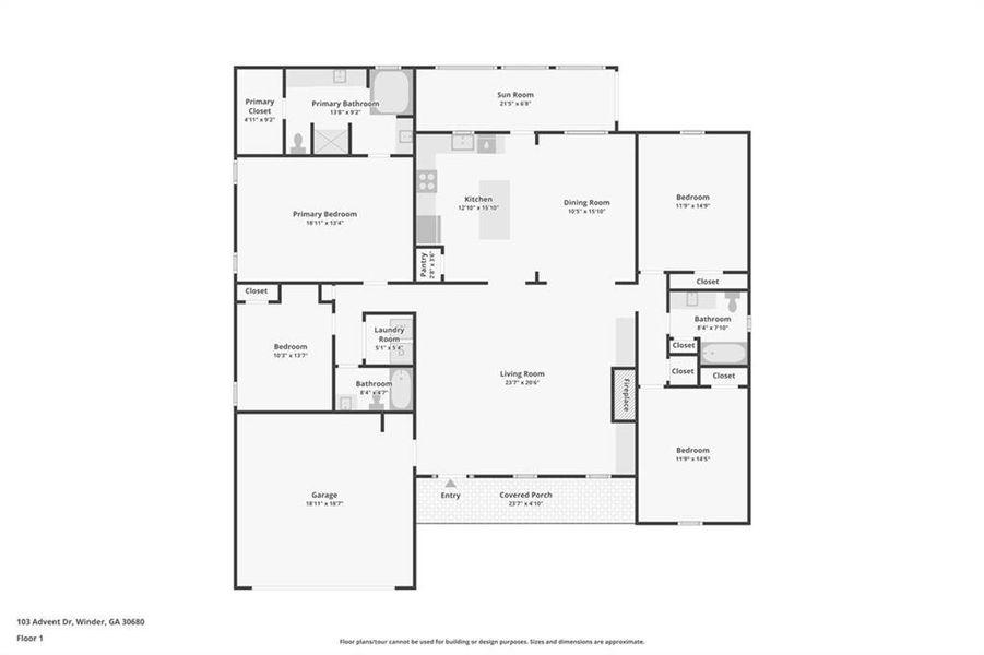 2D floor plan layout of this home in , Bethlehem, GA (Image 5). 2D floor plan layout of this home in , Bethlehem, GA (Image 5).