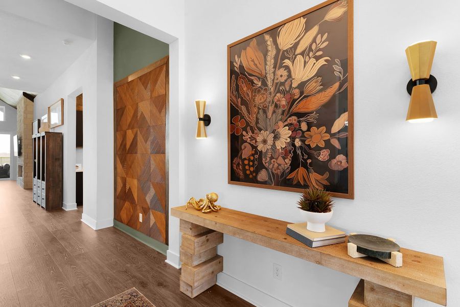 Furnished interior view inside a new home in Lariat, Liberty Hill (Image 129).