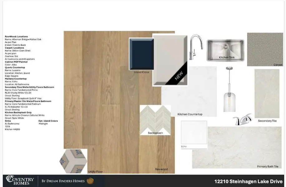 Sample of building materials used in homes in Bridgeland, Cypress (Image 3). Sample of building materials used in homes in Bridgeland, Cypress (Image 3).