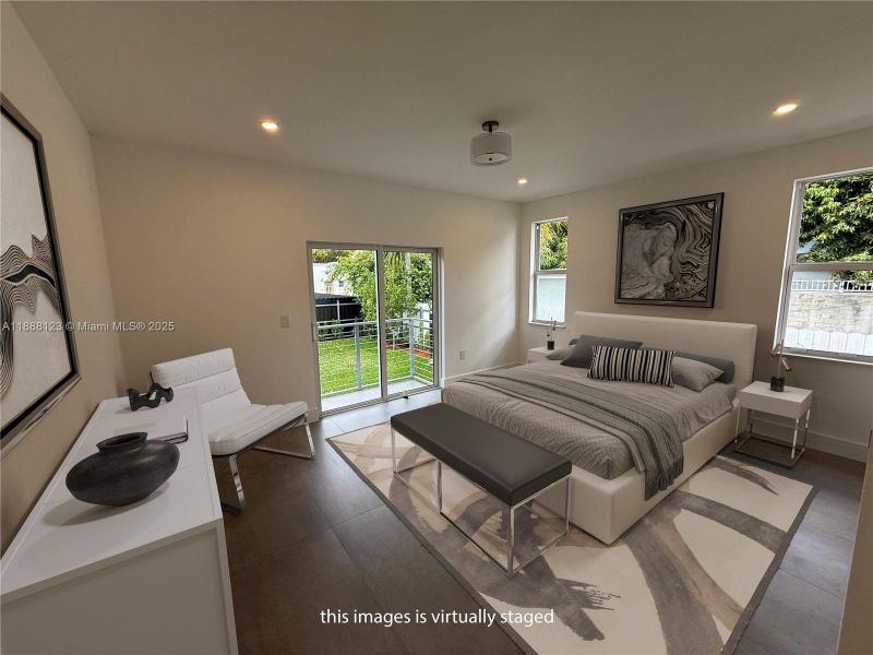 Furnished interior view inside a new home in , Miami (Image 11).