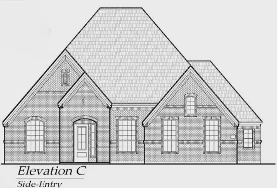Exterior rendering of this home design in Lakeview Heights, Azle, TX (Image 24).