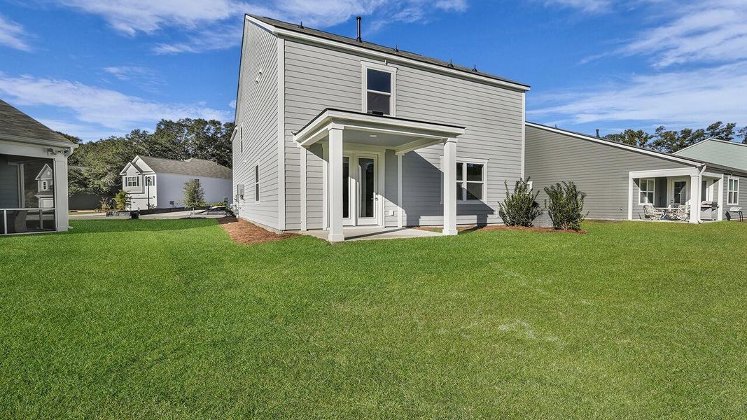 Exterior details and patio area of a home in Founders Corner, Summerville (Image 15).