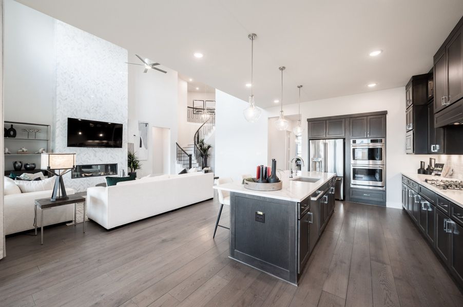 Representative furnished interior of a home built from the Bogata by Tri Pointe Homes in Harvest Green, Richmond (Image 65).