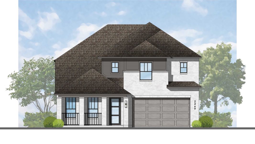 Representative rendering of the exterior for the Renoir Plan by Highland Homes (Image 3). Representative rendering of the exterior for the Renoir Plan by Highland Homes (Image 3).