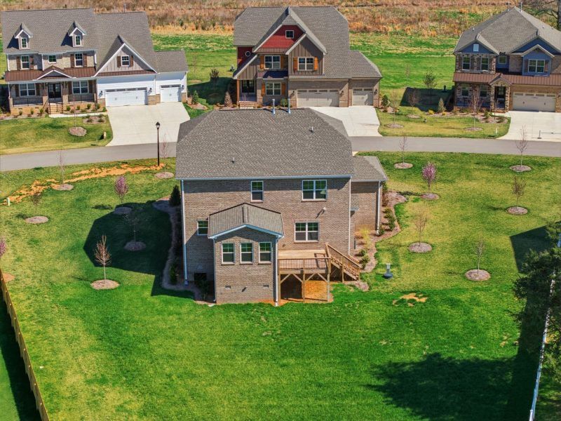 Representative exterior details of a home built from the Fairfield Lux by Keystone Homes NC in Weybridge, Burlington (Image 52).