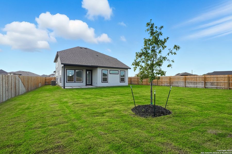 Exterior details and patio area of a home in Alsatian Oaks, Castroville (Image 4).