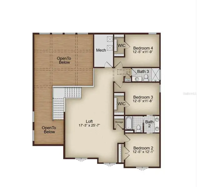2D floor plan layout of this home in Laureate Village, Newberry, FL (Image 4). 2D floor plan layout of this home in Laureate Village, Newberry, FL (Image 4).