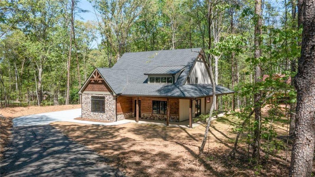 Front exterior of a new home in , Dawsonville, GA, highlighting curb appeal (Image 28).