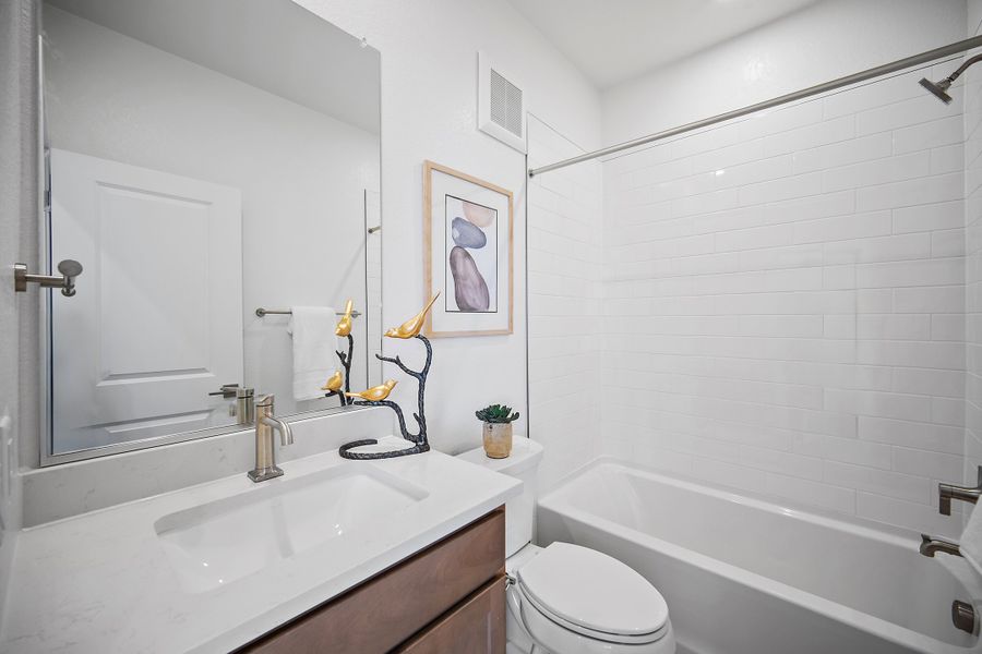 Furnished interior view inside a new home in Lyric at RidgeGate Condos, Lone Tree (Image 29).