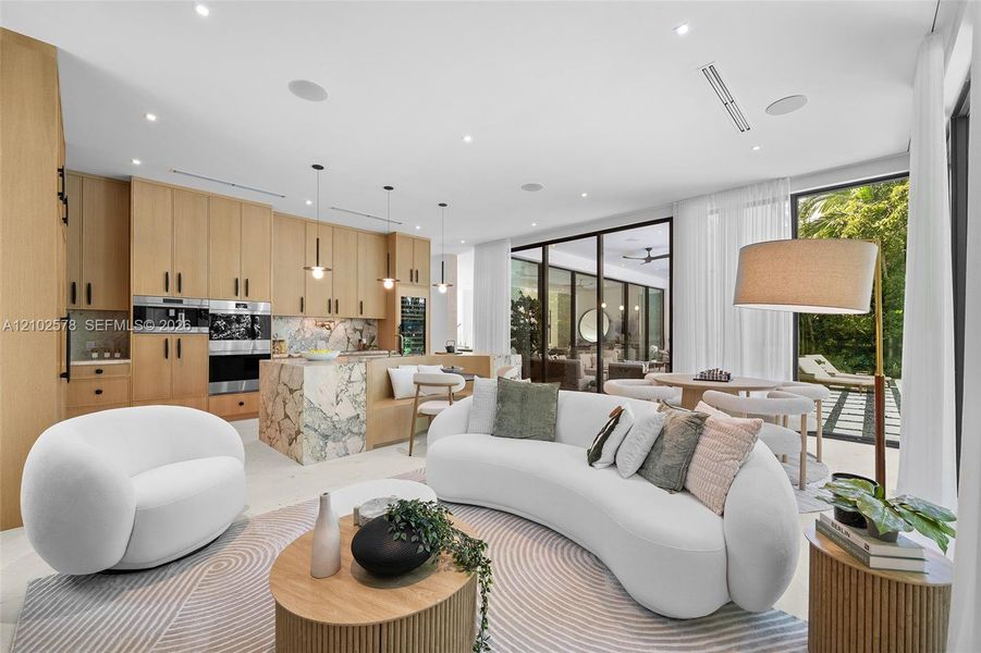 Furnished interior view inside a new home in , Miami (Image 66).