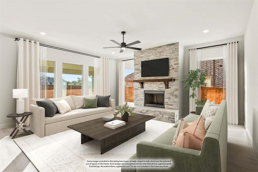 Furnished interior view inside a new home in Mockingbird Hills 60-65, Joshua (Image 29).