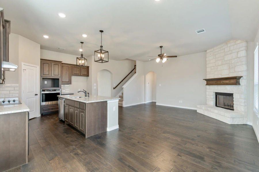 Nook & Family Room | Concept 2440 at Hulen Trails in Fort Worth, TX by Landsea Homes