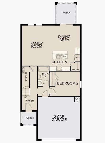 2D floor plan layout of this home in Watson Hill, Summerville, SC (Image 3).