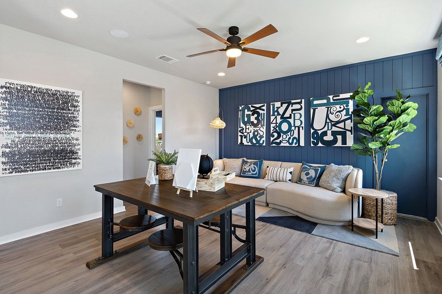 Furnished interior view inside a new home in Flora, Hutto (Image 27). Furnished interior view inside a new home in Flora, Hutto (Image 27).