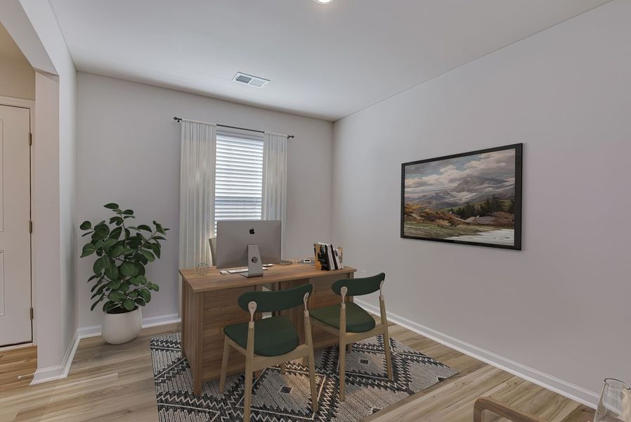 Furnished interior view inside a new home in Essence at Victorywoods Village, Columbia (Image 23).