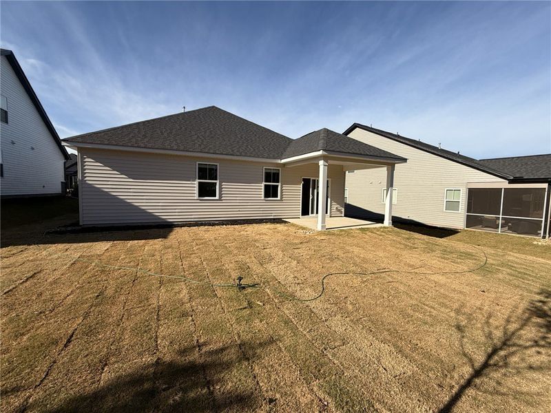 Exterior details and patio area of a home in The Meadows at Midway, Anderson (Image 4).