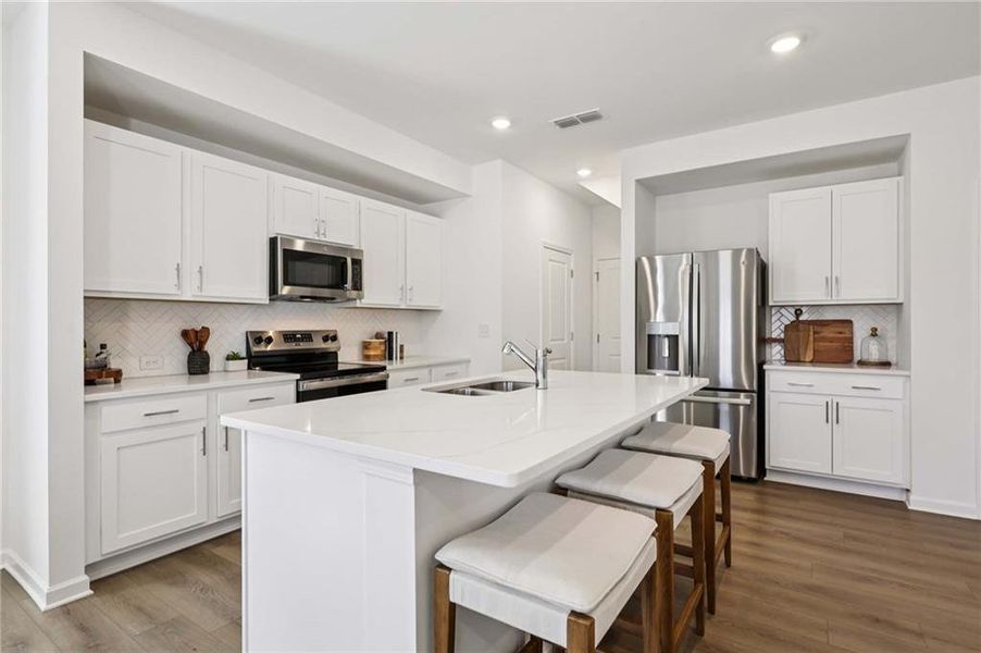 Furnished interior view inside a new home in Eastlyn Crossing, Flowery Branch (Image 14).