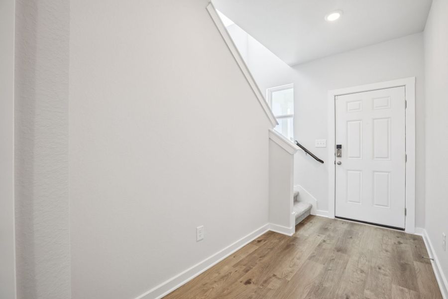 A room with white walls.