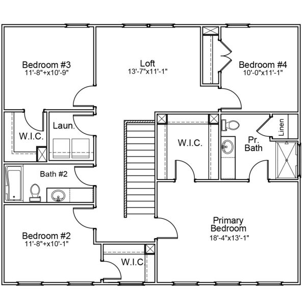2D floor plan layout for the McDowell - Genesis Value Collection by Mungo Homes in Killians Crossing, Blythewood, SC (Image 4).