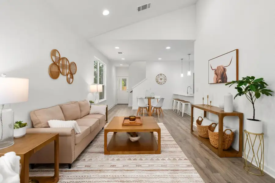 Furnished interior view inside a new home in , Buda (Image 9).