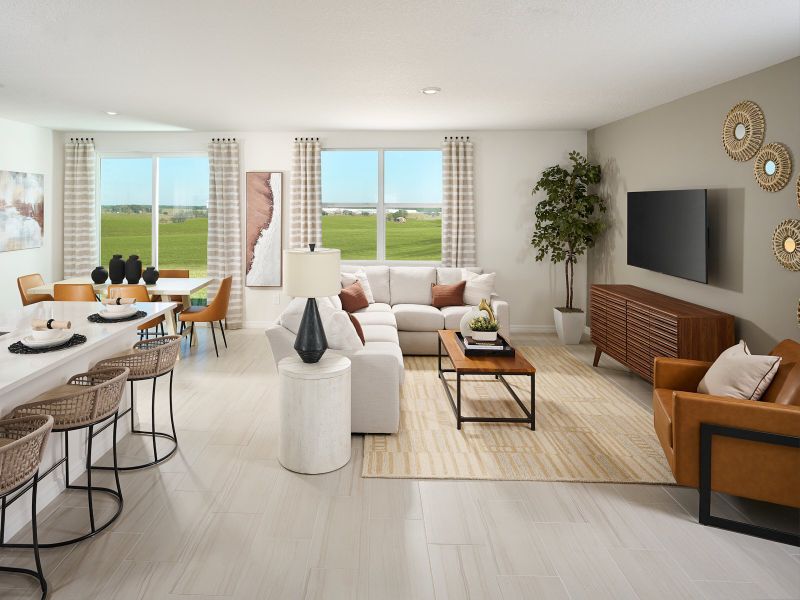 Great Room in the Hibiscus Model at Benton Hills.