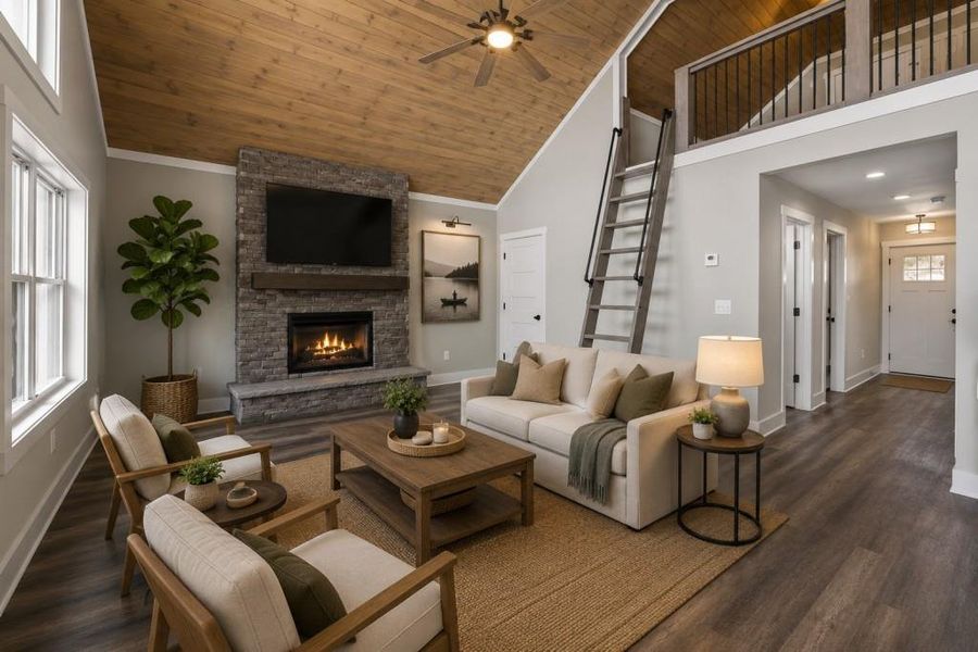 Furnished interior view inside a new home in , Lavonia (Image 8).