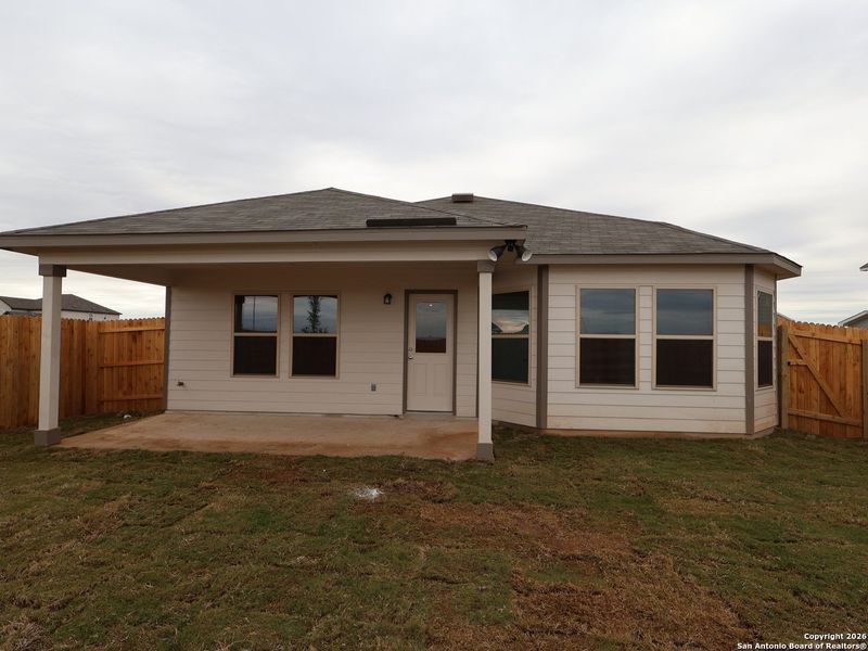 Exterior details and patio area of a home in Meadows at Clear Springs, New Braunfels (Image 19).