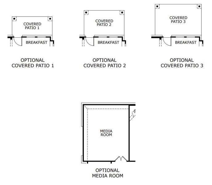 2D floor plan layout for the Concept 3115 by Landsea Homes in Massey Meadows, Midlothian, TX (Image 4).