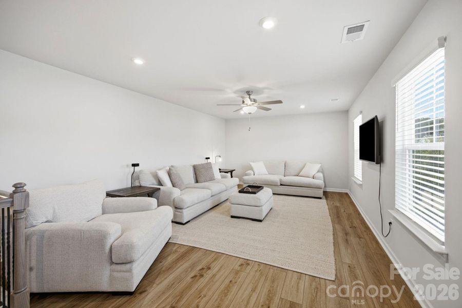 Expansive upstairs loft