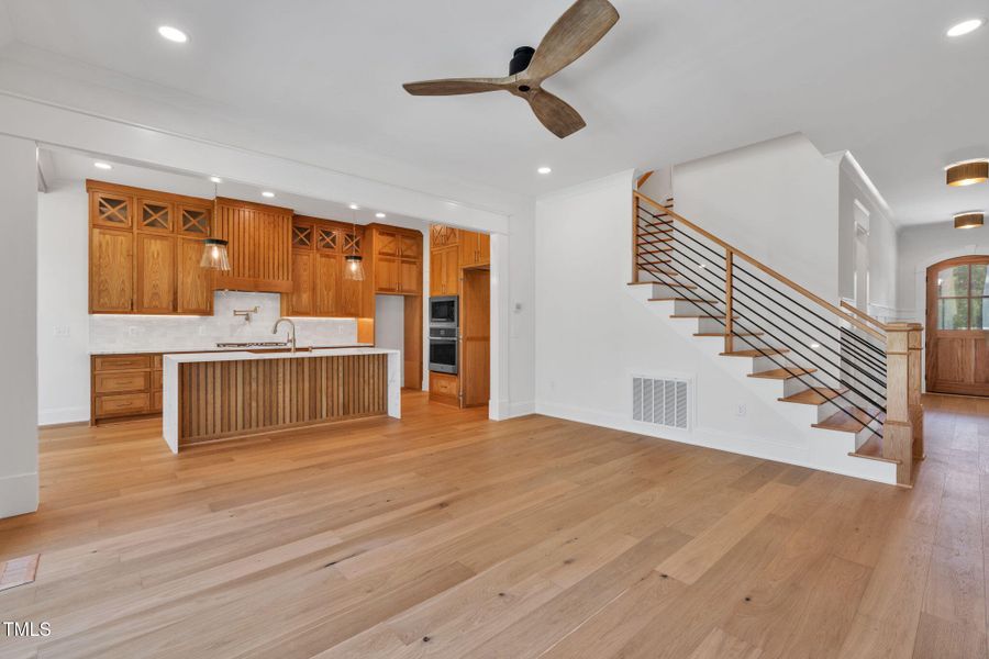 Living room toward kitchen