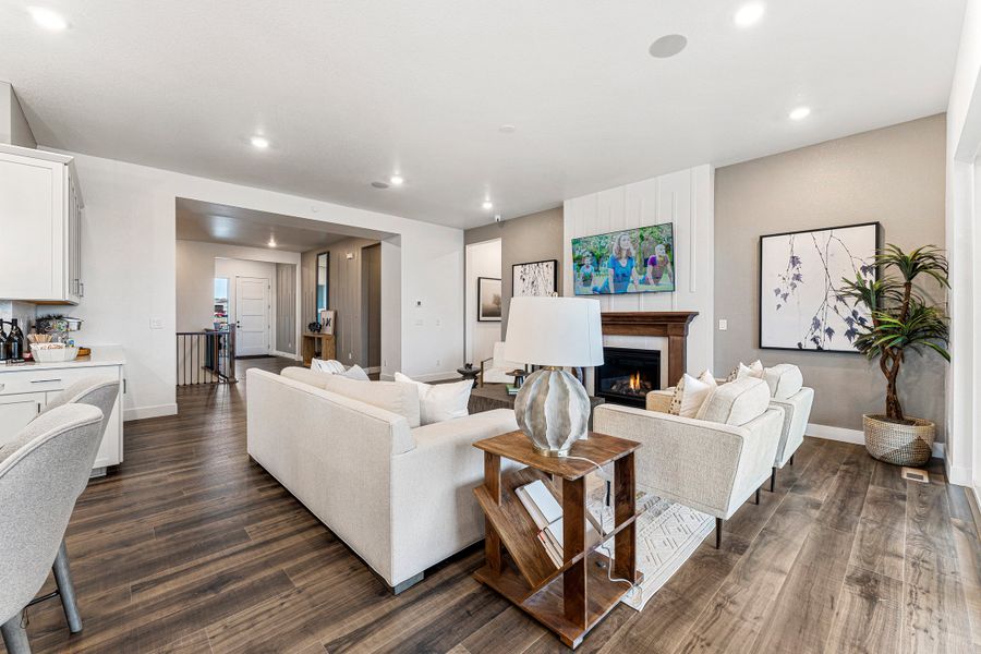 Representative furnished interior of a home built from the Columbine by Taylor Morrison in Dawson Trails, Castle Rock (Image 11).