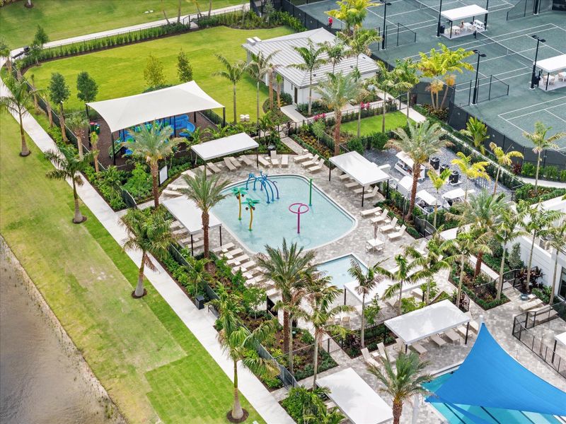 Aerial Clubhouse + Kiddie Pool