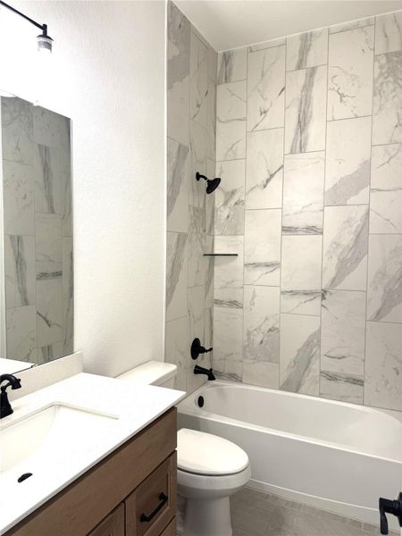 Furnished interior view inside a new home in The Trails, New Caney (Image 14). Furnished interior view inside a new home in The Trails, New Caney (Image 14).