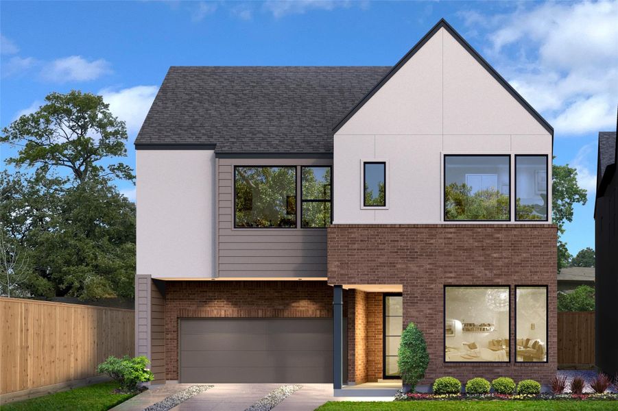 Front exterior of a new home in , Houston, TX, highlighting curb appeal (Image 2). Front exterior of a new home in , Houston, TX, highlighting curb appeal (Image 2).