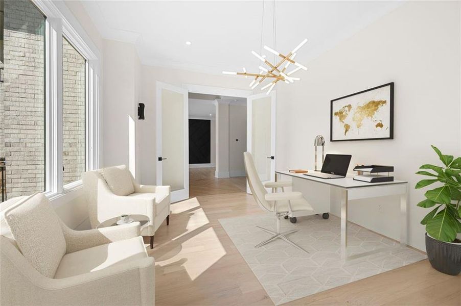 Furnished interior view inside a new home in Timber Rock Manor, Cumming (Image 46).