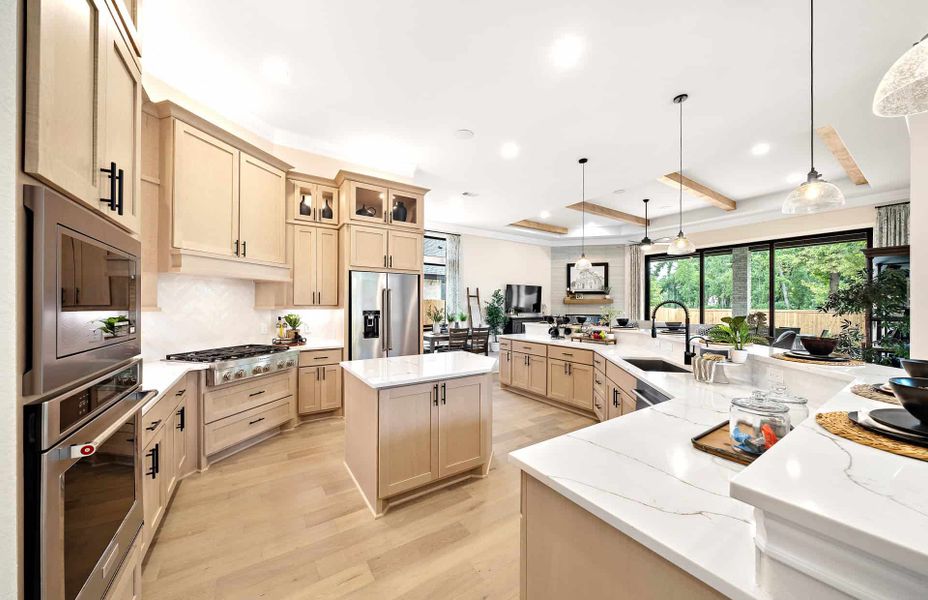 Representative furnished interior of a home built from the 2855 by Ravenna Homes in The Woodlands Hills 65′, Willis (Image 17).