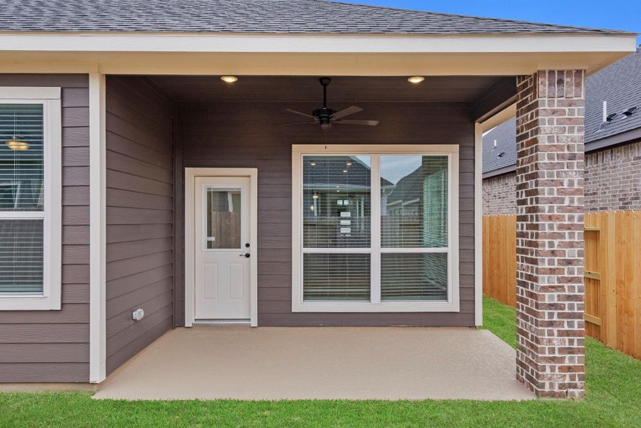 Exterior details and patio area of a home in Emory Glen, Magnolia (Image 4). Exterior details and patio area of a home in Emory Glen, Magnolia (Image 4).