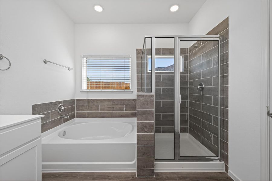 Furnished interior view inside a new home in Enclave at Willis, Willis (Image 18).