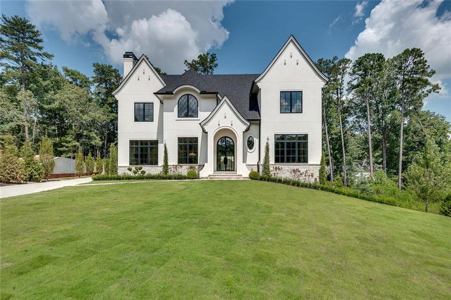 Front exterior of a new home in , Alpharetta, GA, highlighting curb appeal (Image 32).