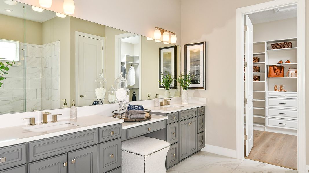 Representative furnished interior of a home built from the Pallazio by Taylor Morrison in Esplanade at Skye Ranch, Sarasota (Image 13).