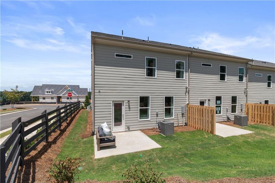 Exterior details and patio area of a home in Langley Overlook, Loganville (Image 24). Exterior details and patio area of a home in Langley Overlook, Loganville (Image 24).