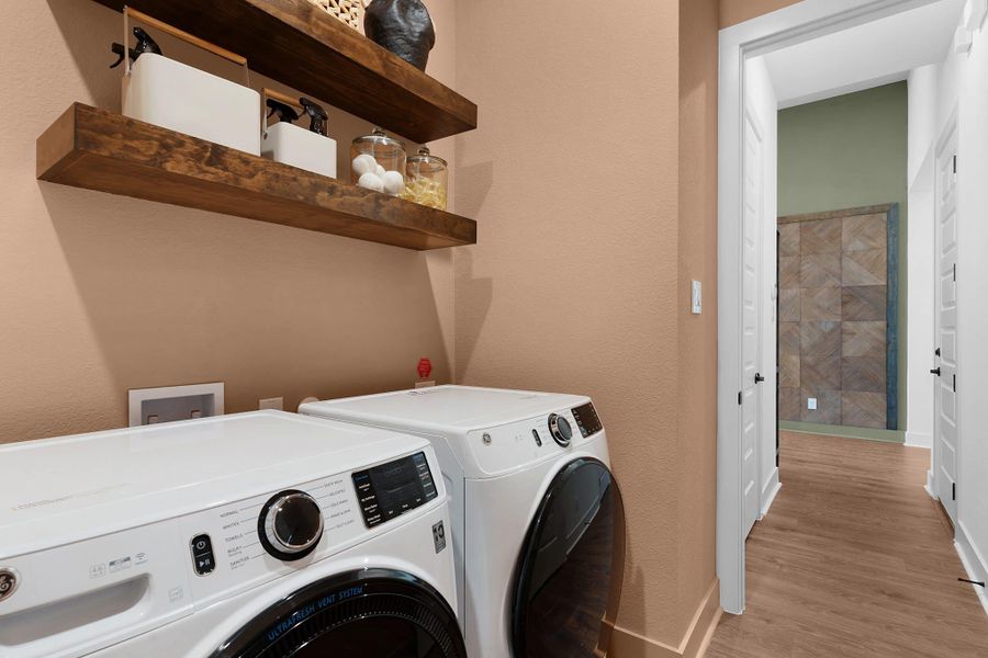 Furnished interior view inside a new home in Lariat, Liberty Hill (Image 124).