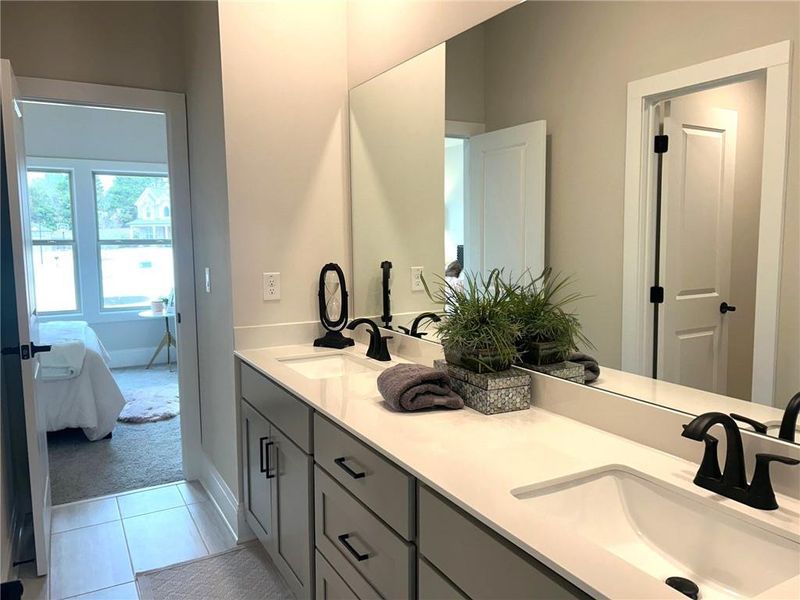 Furnished interior view inside a new home in Sierra Lake, Cumming (Image 27).