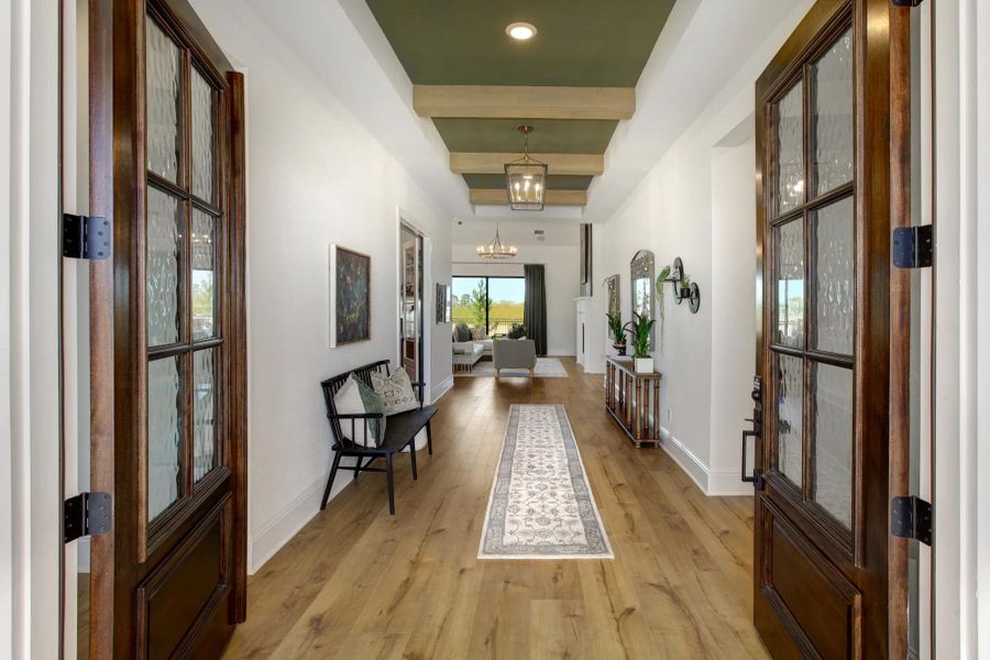 Representative furnished interior of a home built from the Overlook by Drees Custom Homes in The Highlands - 75', Porter (Image 4).